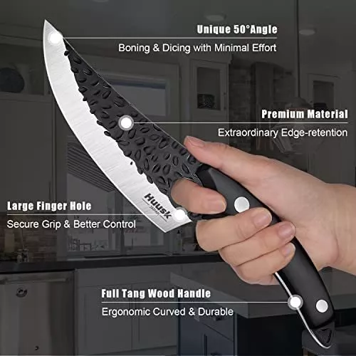 Huusk Cuchillo Japonés De Cocina Vikinga Con Funda Cuchillo