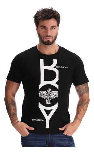 Playera Estampada Manga Corta De Algodon Hombre Boy London