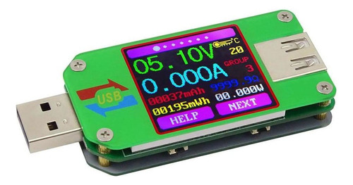 Aplicación De Voltímetro Lcd Um24 Para Usb 2.0 Tipo C