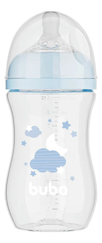 Buba Mamadeira Easy Flow Nuvem 270ml anticólica cor azul