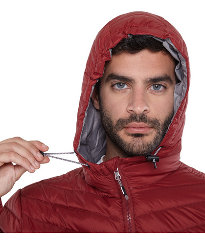 Campera De Pluma Montagne Hombre Neegan Con Capucha Duvet