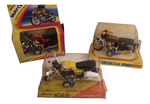 Petrel Toys - Wind-up Motorcycles - Made In Hong Kong 70's -