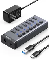 Comprar Hub Usb 3.0 Alimentado Usb D 7 Puertos Con 4 De Carga Switch