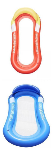 2 Piezas Piscina Flotador Cama Reclinable Malla Inflable De