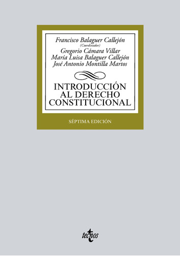 Libro Introducción Al Derecho Constitucional De Balaguer Cal