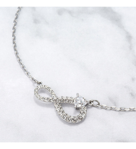 Collar De Cristal De Moda Blanco Swarovski Infinity Series
