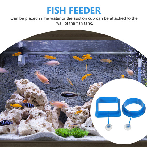 Comedero Colgante Para Peces De Acuario, 2 Unidades, Herrami