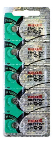Pilha SR60 Maxell Silver Oxide SR621SW Botão