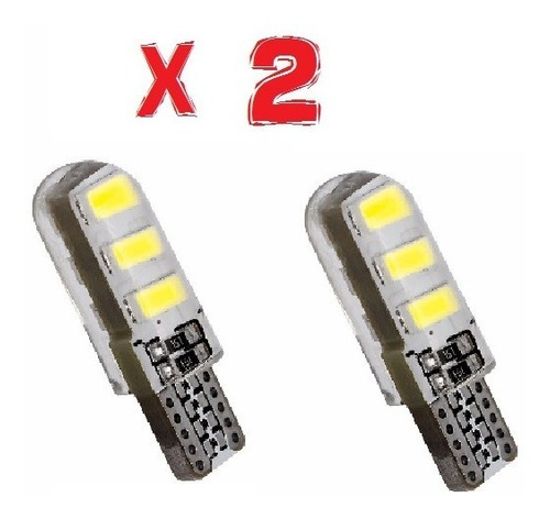 2 Cocuyo,bayoneta,bombillo Fijo Led T10 Colores Moto/carro U