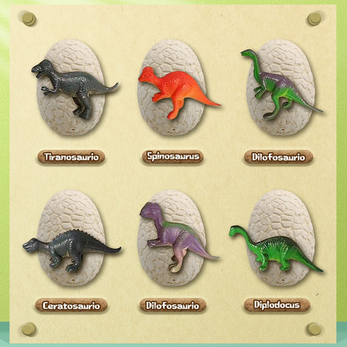12 Pzs Huevos De Dinosaurio, Set De Dinosaurios Con