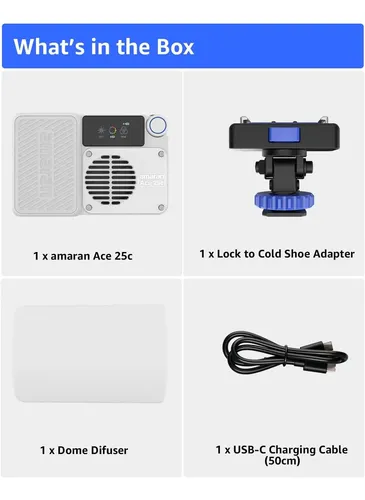 Amaran Ace 25c Rgb Câmera Luz De Vídeo, Fotografia Portátil