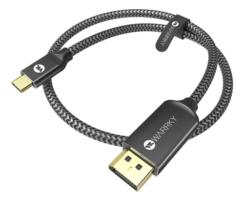 Cable Warrky Usb C A Displayport De 3,3 Pies/1 M, Gris