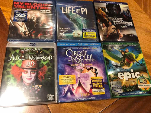 Bluray Originales 3d Nuevos Sellados. Precio Por Cada Uno.