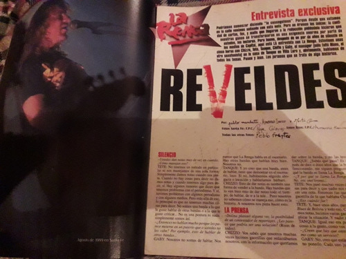 Revista La Garcia La Renga David Lebon Enanitos Verdes 1999