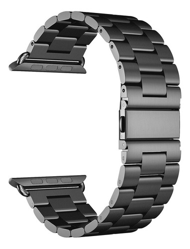 Malla Metal Negro Eslabones Smartwatch X View Reloj 22mm