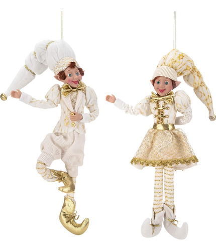 Juego De 2 Elfos De Navidad De 26 Pulgadas, Adorables E...