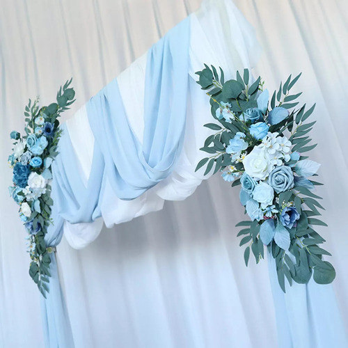 Arreglo Floral Hecho A Mano Con Forma De Arco De Boda, 2 Pie