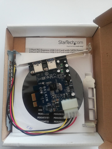 2 Port Pci Express Usb 3.0 Card With Sata Power