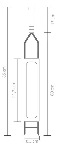 Espeto P/ Churrasco C/ Bandeja Para Assar Queijo Coalho 85cm