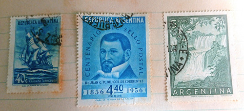 Estampillas Antiguas Argentina Lote 55 Sellos De 1943 A 1963 (Usado)