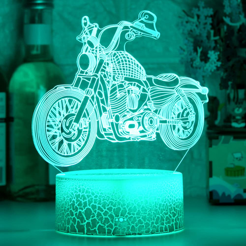 Agwim Lampara Ilusion 3d Motocicleta Luz Nocturna Led Niño 7