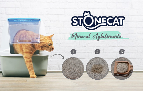 Imagen 3 de 10 de Piedritas Sanitarias Stonecat Aglomerante Por 4 Kg