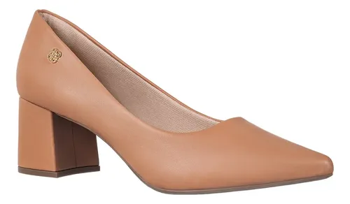 Scarpin Feminino Sapato Salto Bloco Bico Fino Promoçao Gigil