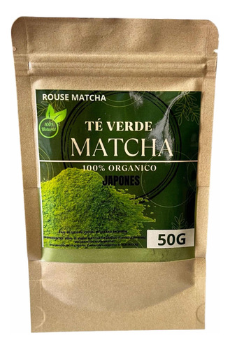 Té Matcha Orgánico 50g Polvo Puro Japones Premium Sin Azucar