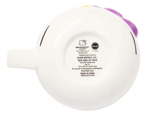 Búfalo De Plata Sanrio Hello Kitty Classic Purple Bow Cer...