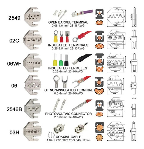 Kit De Herramientas Para Engarzar: Alicates Con 6 Troqueles