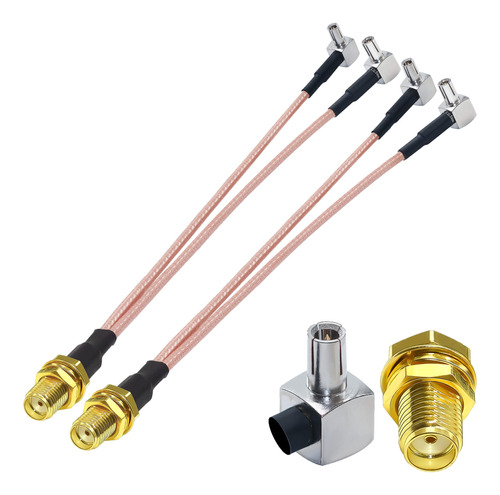 Sma Hembra A Doble Ts9 Cable Divisor Macho De Ngulo Recto 6