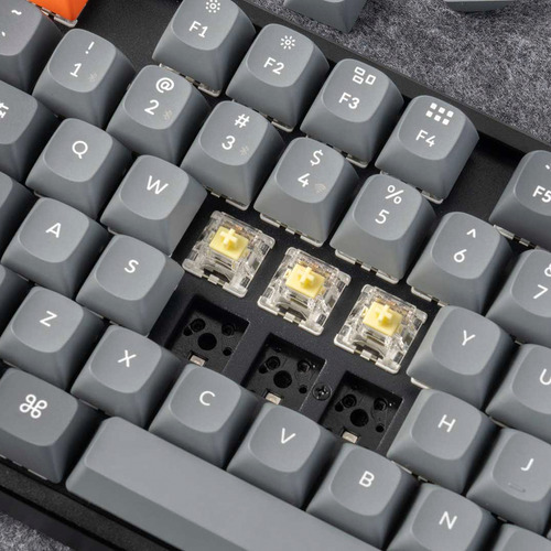 Teclado Mecanico Keychron K8 Max (k8mh3) 80% Tkl , 87 Keys , Full Ensamble , Rgb , Hotswap , Bluetooth / 2.4ghz / Cableado , Switch Keychon Super Brown , Ingles Us , Color Black