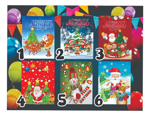 30pz Morralitos Dulceros- Navideños - Bolo Feliz Navidad