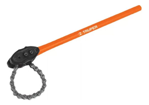 Llave De Cadena Tipo Caimán 63 Mm, Uso Pesado Truper Color Naranja claro