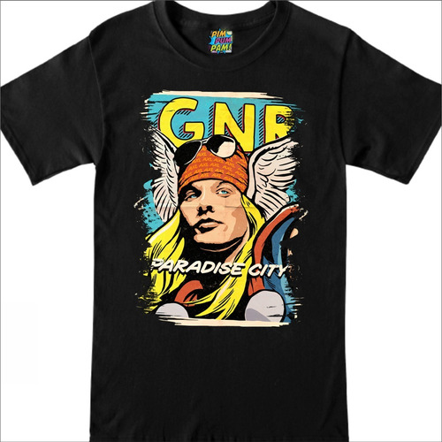 Remera De Guns N' Roses Estilo Cómic