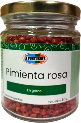 Pimienta Rosa Grano X 50g En Frasco De Vidrio - El Portugues