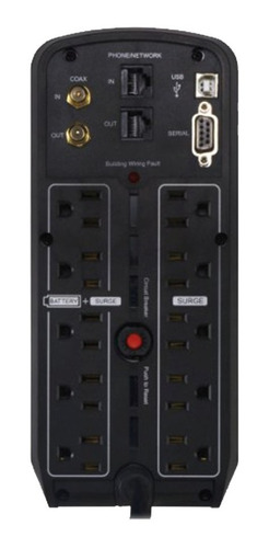 Imagen 3 de 5 de Ups 1000va / 600w, Onda Senoidal Pura Pfc, Pantalla Lcd Inteligente, Regulador De Voltaje (avr), 10 Contactos, Tel/red/c