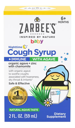 Zarbees Jarabe Para La Tos Bebes Uso Nocturno 59ml