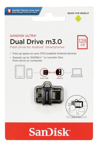 Usb Dual Otg 128gb Sandisk Flash Ultra 150mb/s Android Móvil