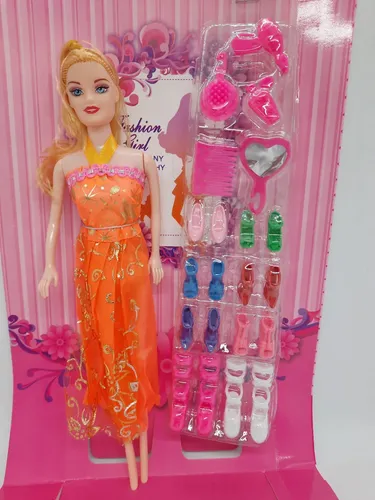 Muñeca Con Vestidos Accesorios Juguete Niñas
