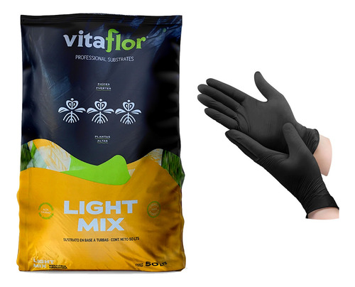 Sustrato Vitaflor Lightmix 50l Incluye Guantes De Regalo