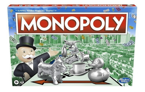 Monopoly Juego De Mesa Clásico Piezas Metálicas Hasbro