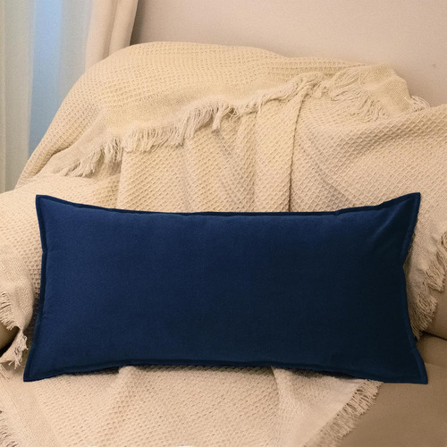 Lujosa Funda De Almohada De Terciopelo De 12 X 24 Pulgadas,