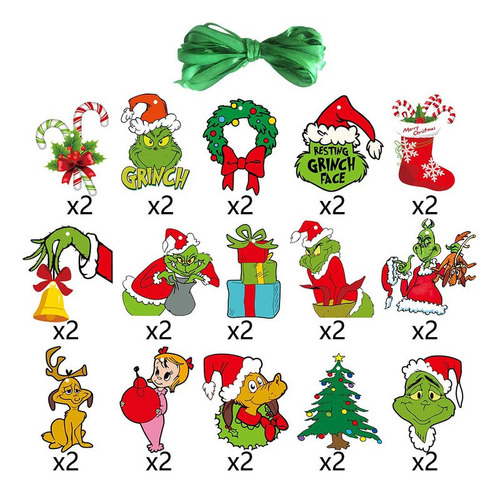 Decoraciones De Fiesta Temáticas De Navidad Grinch*60