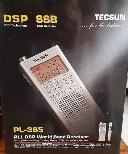 Radio Tecsun Pl 365 C/ Pilas Recargables Negro