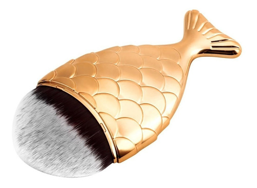 Imagen 9 de 9 de (10 Piezas) Brochas Makeup Cola De Pescado Sirena