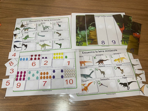 Imagen 2 de 8 de Aprende Jugando Con Los Dinosaurios Letras/números Didactico