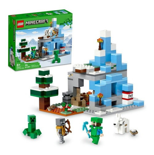 Lego Minecraft The Frozen Peaks Cave Mountain Set 21243