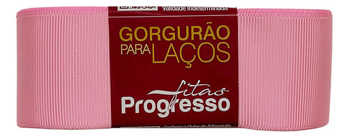 Fita De Gorgurão Laço 38mm Progresso Nº9 Com 10 Metros Cor Rosa Iogurte 1365