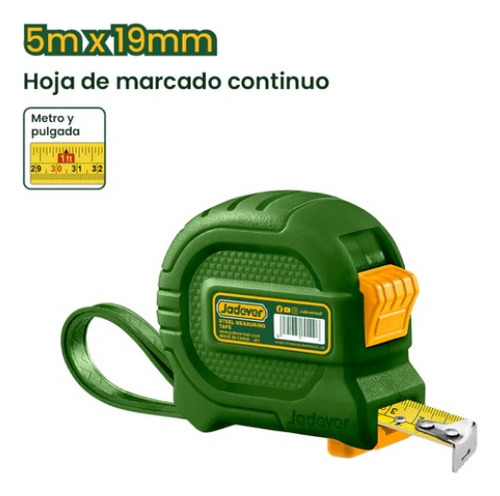 Cinta Métrica 5m X 19mm En Metro Y Pulgadas Jadever Jdmt4320